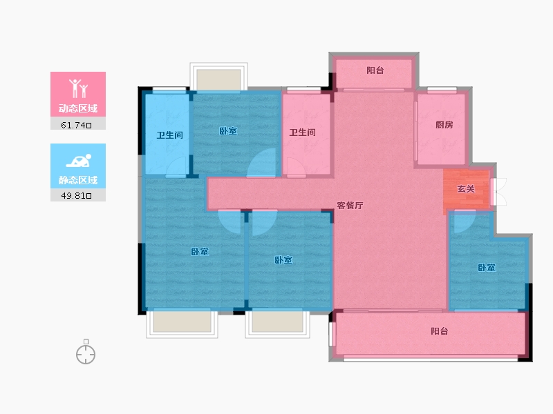 江西省-抚州市-国鼎梦湖玖里-101.40-户型库-动静分区