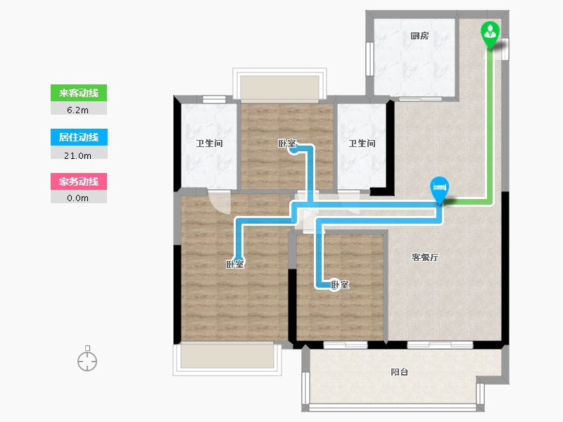 江苏省-常州市-新城汇隽-91.00-户型库-动静线