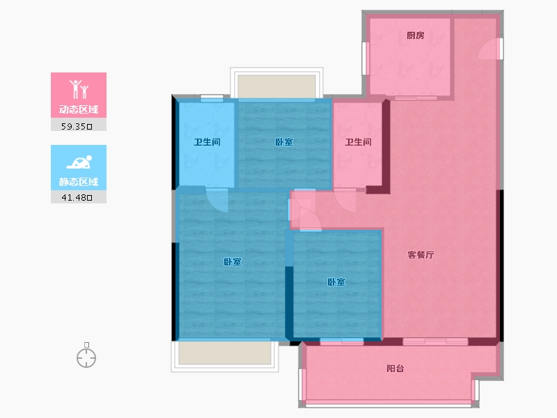 江苏省-常州市-新城汇隽-91.00-户型库-动静分区