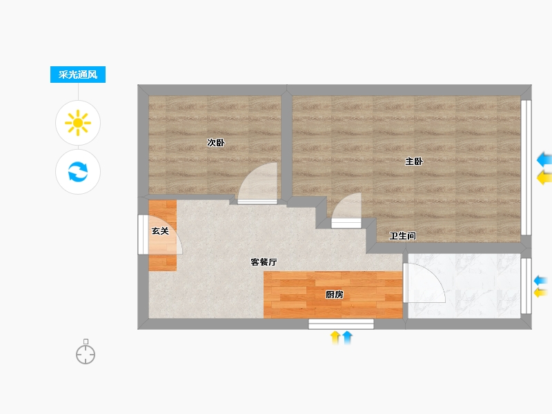 江苏省-无锡市-东亭蓝郡-43.00-户型库-采光通风