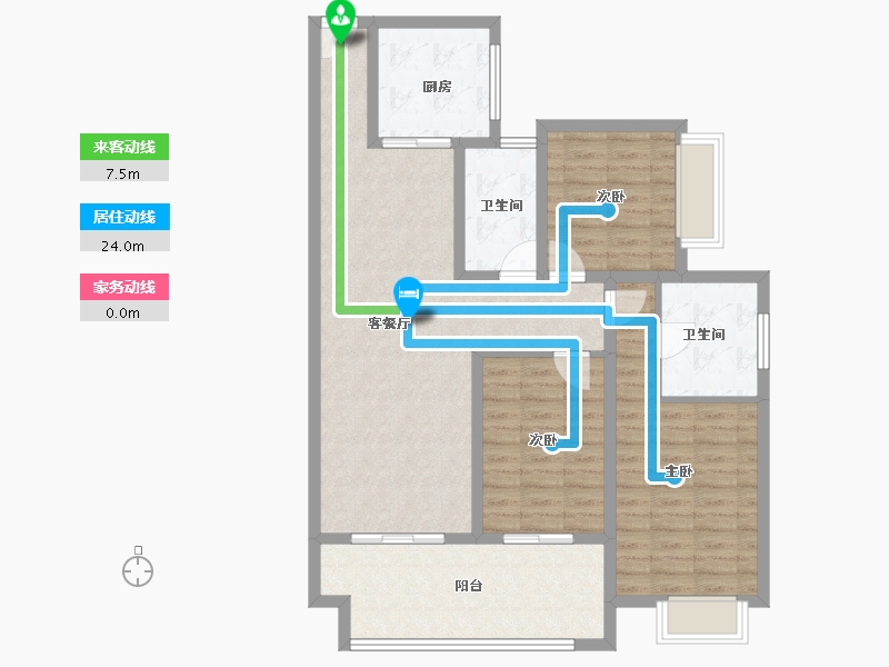 陕西省-安康市-御公馆三期-104.26-户型库-动静线