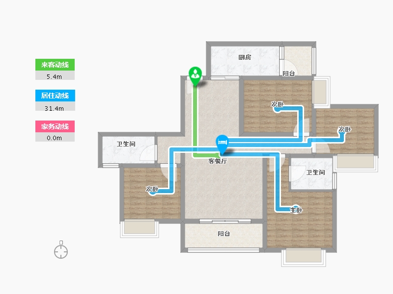 陕西省-安康市-御公馆三期-114.51-户型库-动静线