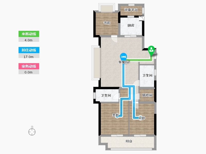 江苏省-南通市-绿城·晓风印月-94.00-户型库-动静线