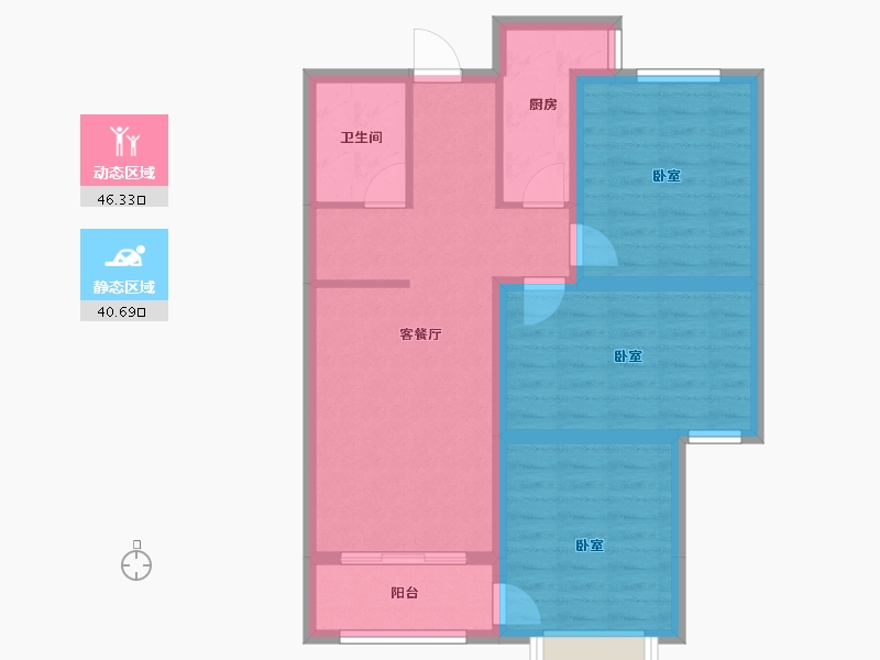 甘肃省-天水市-御园桃李春风-77.31-户型库-动静分区