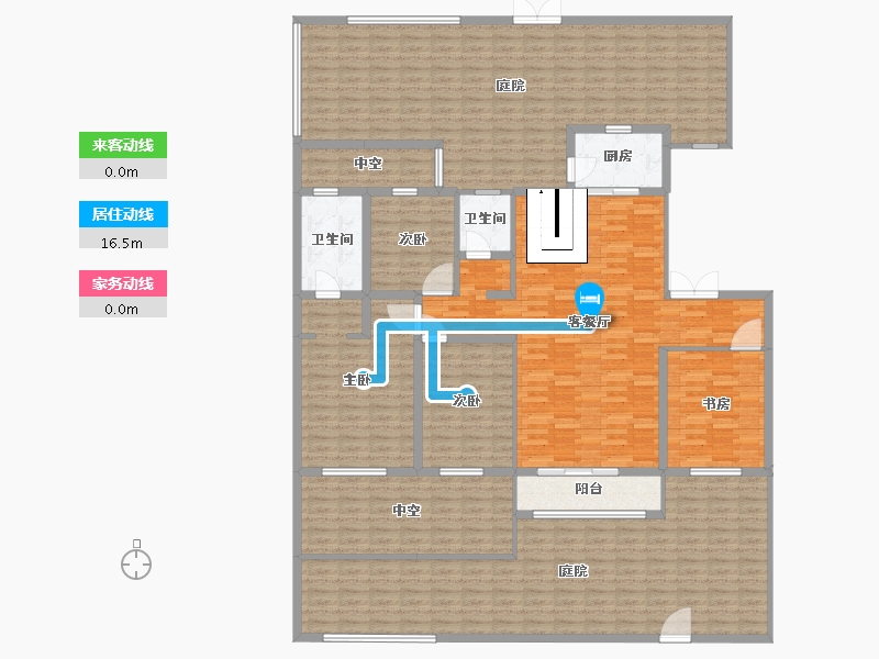 陕西省-西安市-公馆壹号-237.41-户型库-动静线