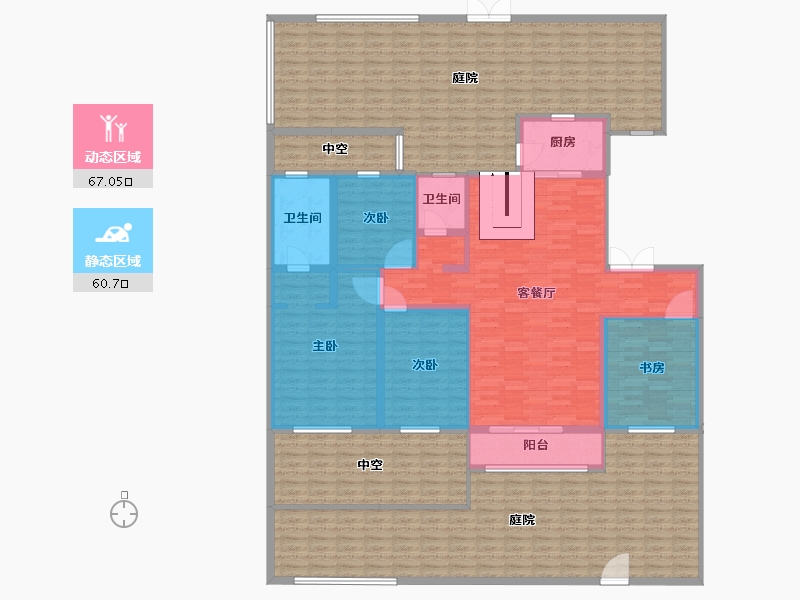 陕西省-西安市-公馆壹号-237.41-户型库-动静分区