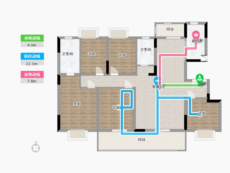 江苏省-南通市-壹言如意之城-136.00-户型库-动静线