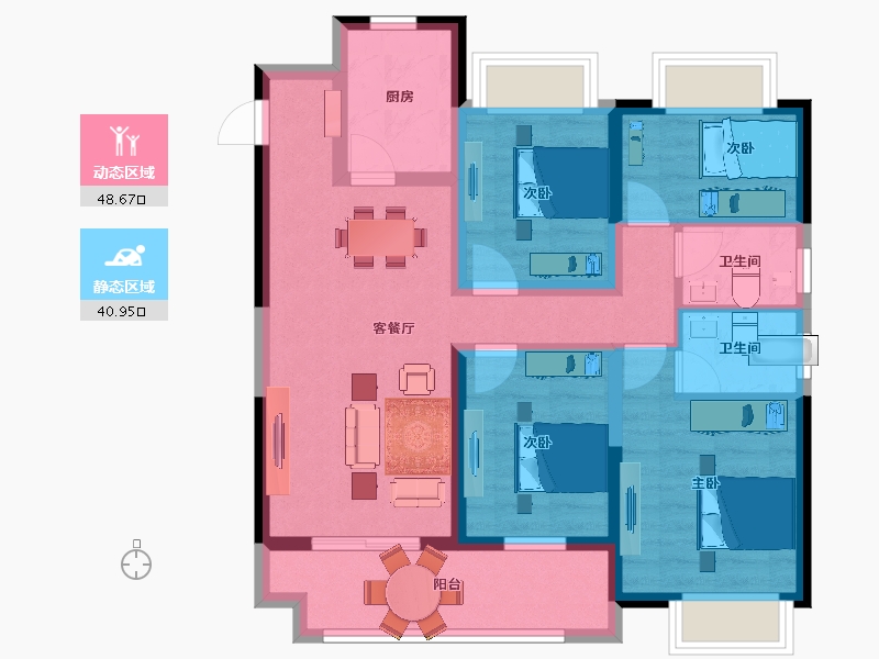 江苏省-盐城市-中梁通达国宾府-78.18-户型库-动静分区