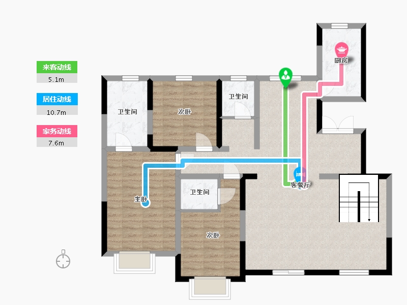 陕西省-西安市-中铁琉森水岸-108.38-户型库-动静线