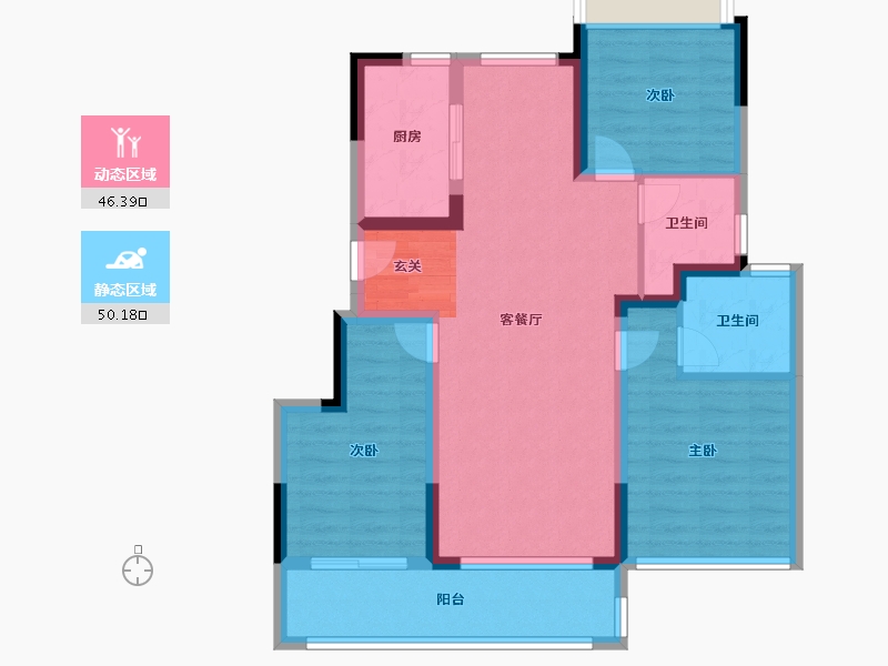 江苏省-苏州市-春栖和庭-86.00-户型库-动静分区