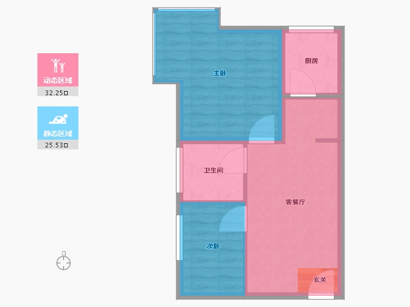 江苏省-无锡市-东亭蓝郡-52.00-户型库-动静分区