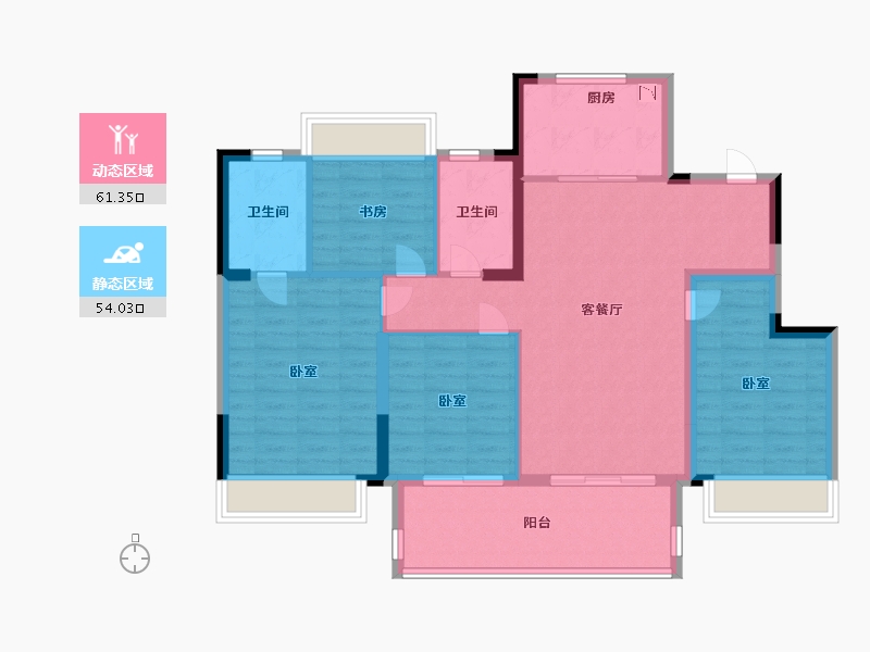 江苏省-常州市-新城汇隽-104.00-户型库-动静分区