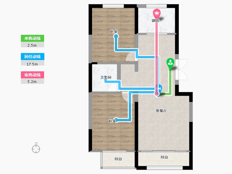 甘肃省-天水市-秦都·铂金峰范-69.06-户型库-动静线