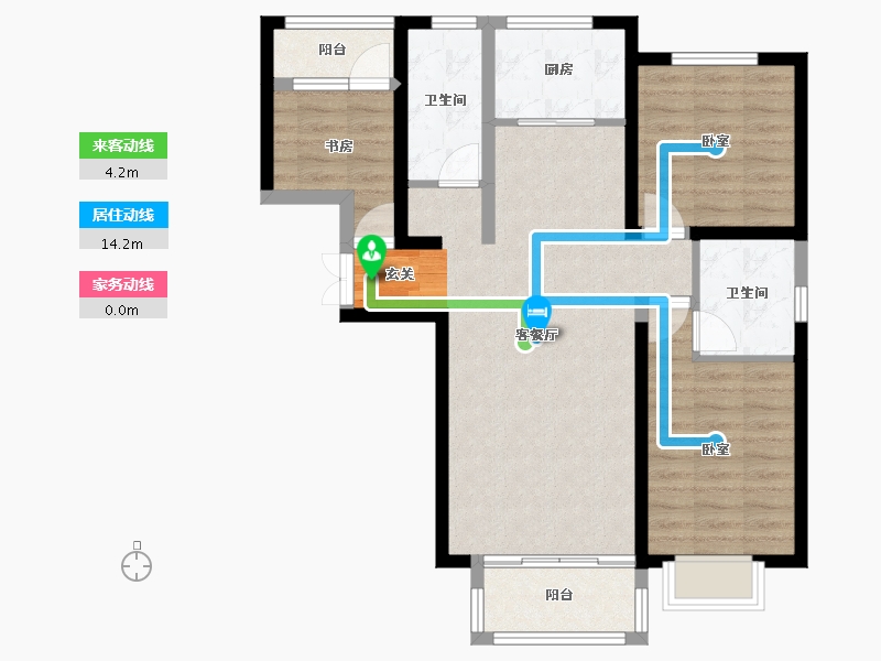 甘肃省-兰州市-润泽佳苑-80.94-户型库-动静线