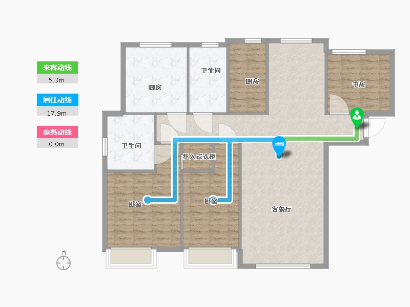 甘肃省-金昌市-保利领秀山-120.52-户型库-动静线