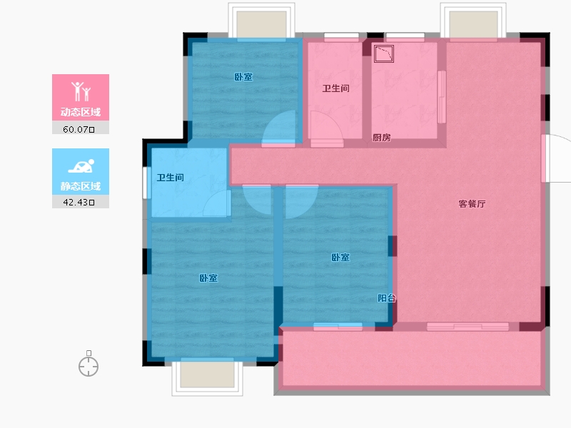 江西省-抚州市-明屹明樾台-91.00-户型库-动静分区