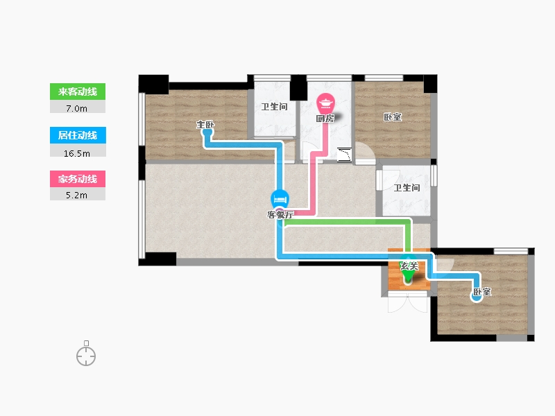 甘肃省-兰州市-鸿嘉国际广场-80.99-户型库-动静线