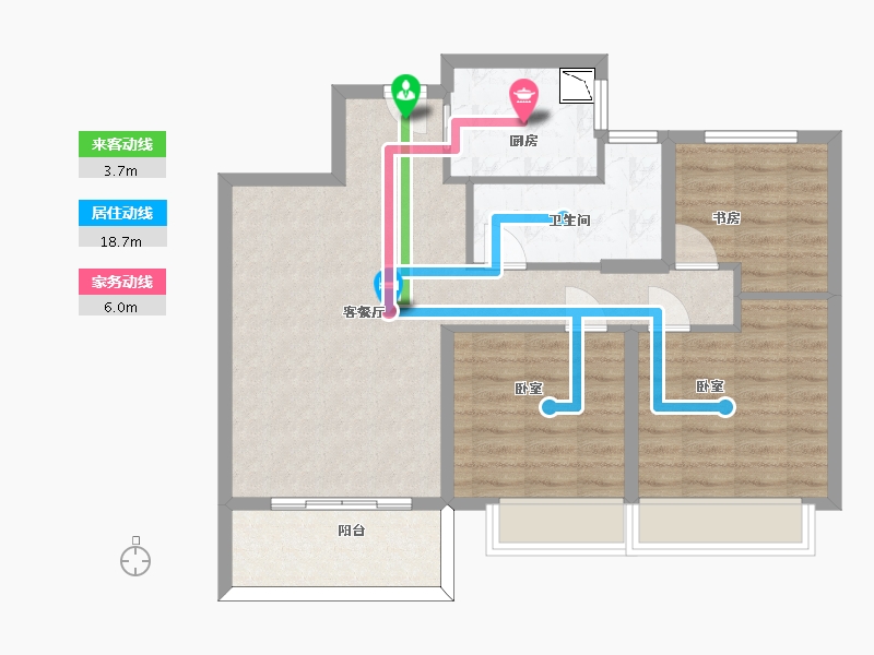 江苏省-苏州市-中锐星悦湾名苑-78.26-户型库-动静线