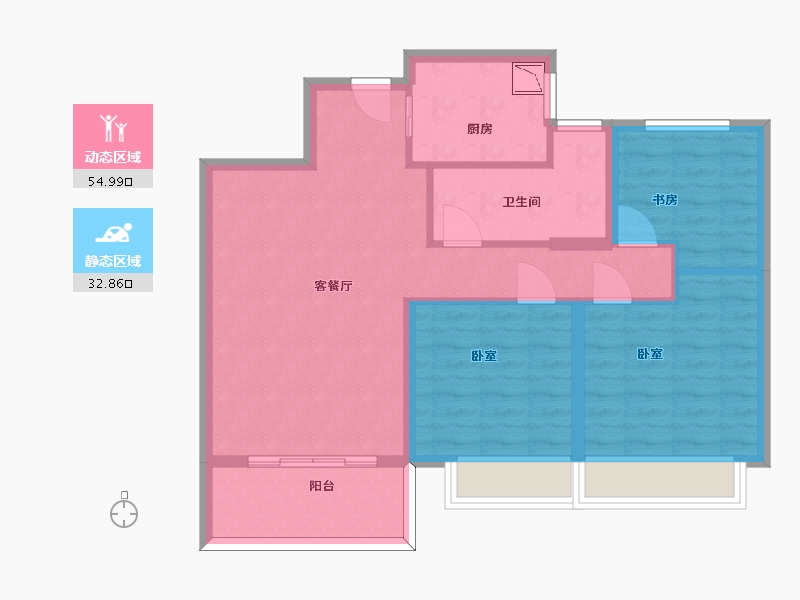 江苏省-苏州市-中锐星悦湾名苑-78.26-户型库-动静分区