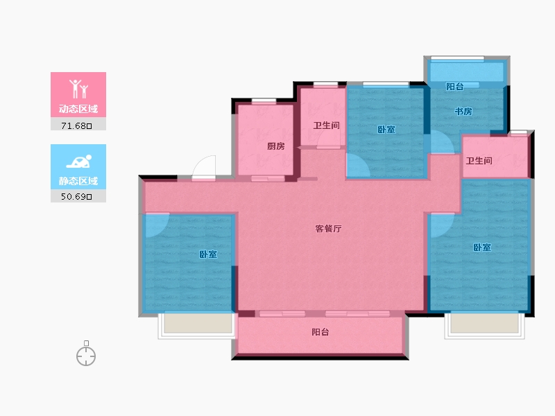 江苏省-苏州市-奥园·湖山府-110.00-户型库-动静分区