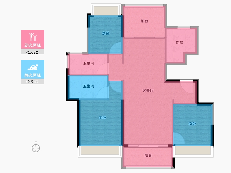 江苏省-徐州市-新沂恒大观澜府-103.01-户型库-动静分区