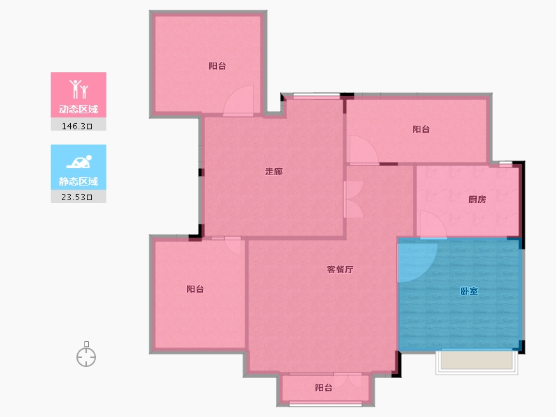 江苏省-苏州市-亿城天筑-158.00-户型库-动静分区