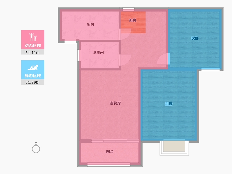 江苏省-盐城市-华兴水岸华庭-73.94-户型库-动静分区