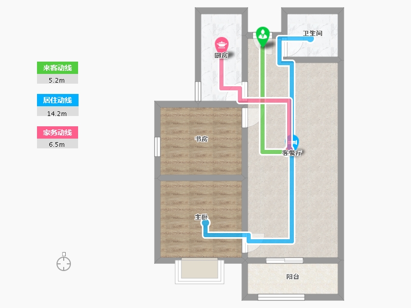 青海省-西宁市-和泰居-65.20-户型库-动静线