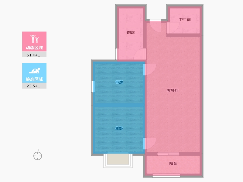 青海省-西宁市-和泰居-65.20-户型库-动静分区