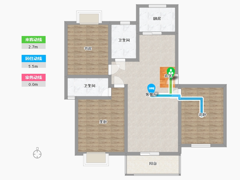 江苏省-盐城市-华兴水岸华庭-104.77-户型库-动静线