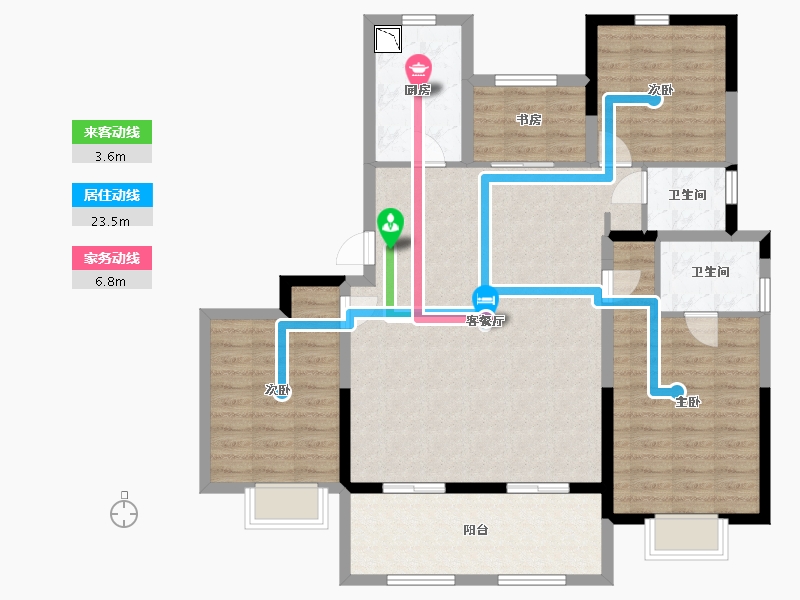 江苏省-南通市-九玺台-112.00-户型库-动静线