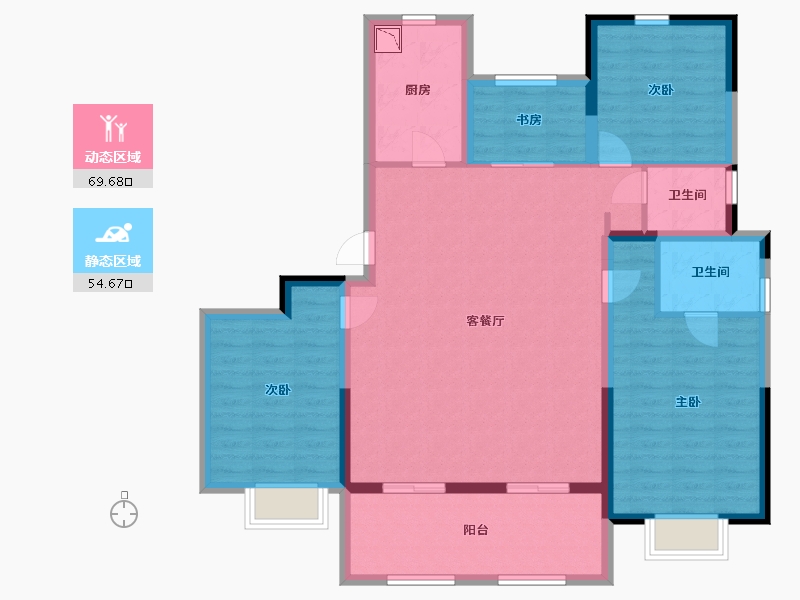 江苏省-南通市-九玺台-112.00-户型库-动静分区