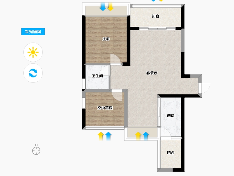 广西壮族自治区-北海市-亿海·澜泊湾-66.08-户型库-采光通风