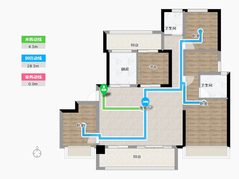 陕西省-西安市-万科锦宸-115.00-户型库-动静线