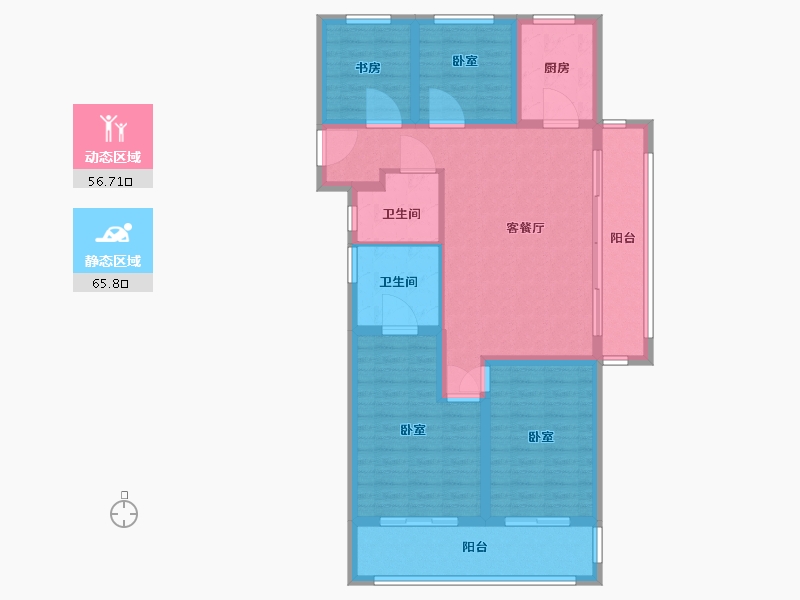 江苏省-镇江市-中建大观京江府-110.00-户型库-动静分区