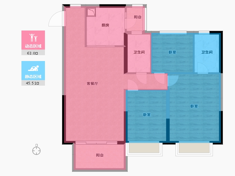 江苏省-镇江市-句容恒大云湖上郡-97.96-户型库-动静分区