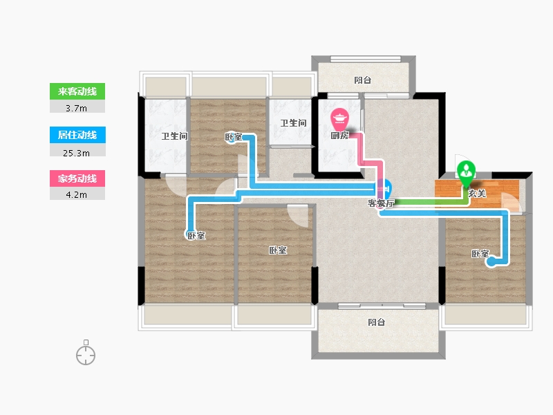 江苏省-镇江市-碧桂园·柏悦华府-114.00-户型库-动静线