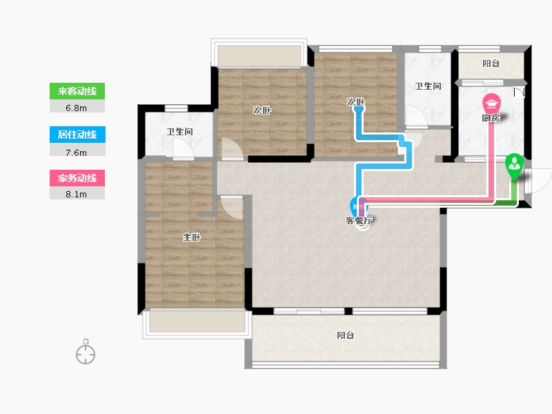 云南省-保山市-景业高黎贡小镇-108.95-户型库-动静线