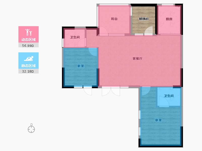 陕西省-渭南市-汉华原山-86.51-户型库-动静分区