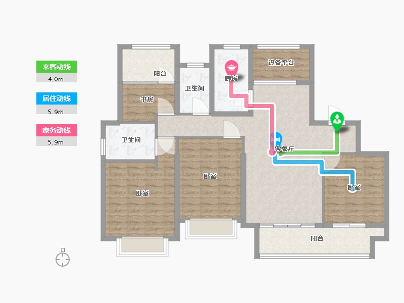 江苏省-镇江市-保集·梧桐墅-114.00-户型库-动静线