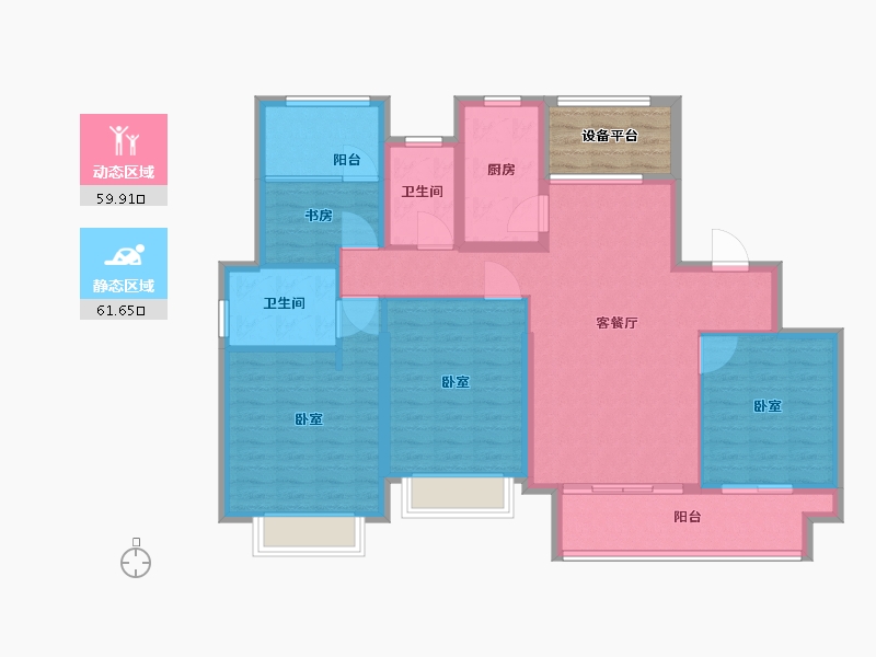 江苏省-镇江市-保集·梧桐墅-114.00-户型库-动静分区