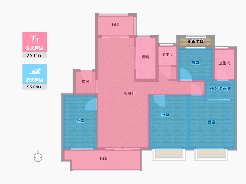 江苏省-镇江市-保集·梧桐墅-125.00-户型库-动静分区