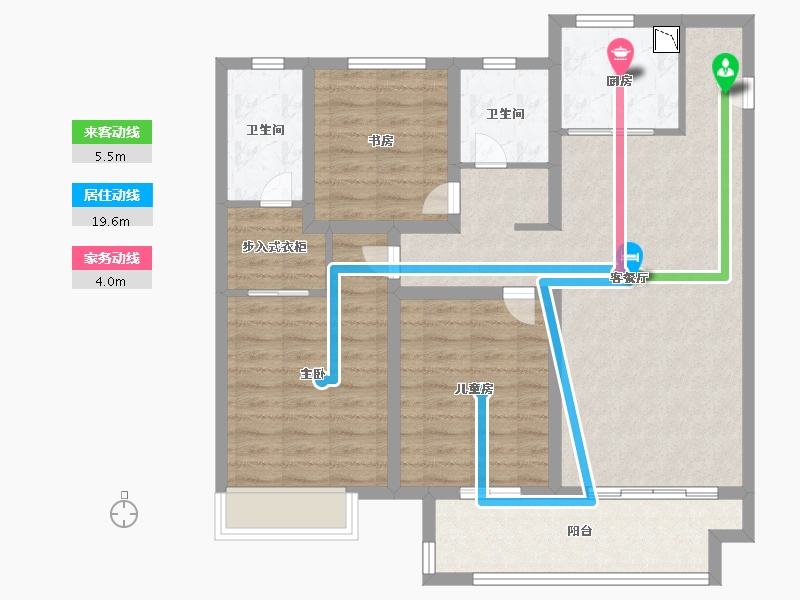 江苏省-徐州市-万科未来之光-95.99-户型库-动静线