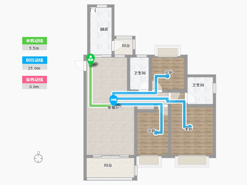 陕西省-安康市-恒大未来城-105.87-户型库-动静线