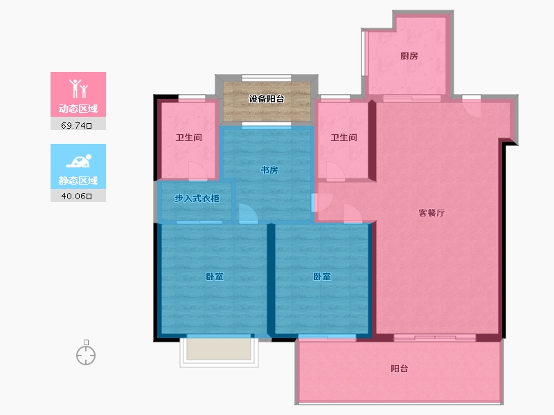 江苏省-镇江市-保集·梧桐墅-103.51-户型库-动静分区