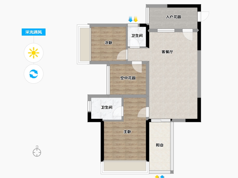 广西壮族自治区-北海市-亿海·澜泊湾-74.13-户型库-采光通风