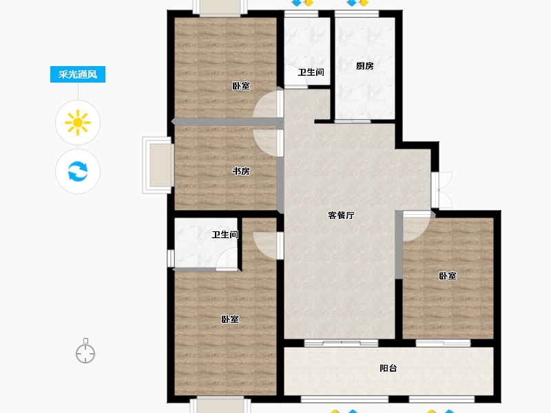 江苏省-泰州市-久源尚郡-114.00-户型库-采光通风