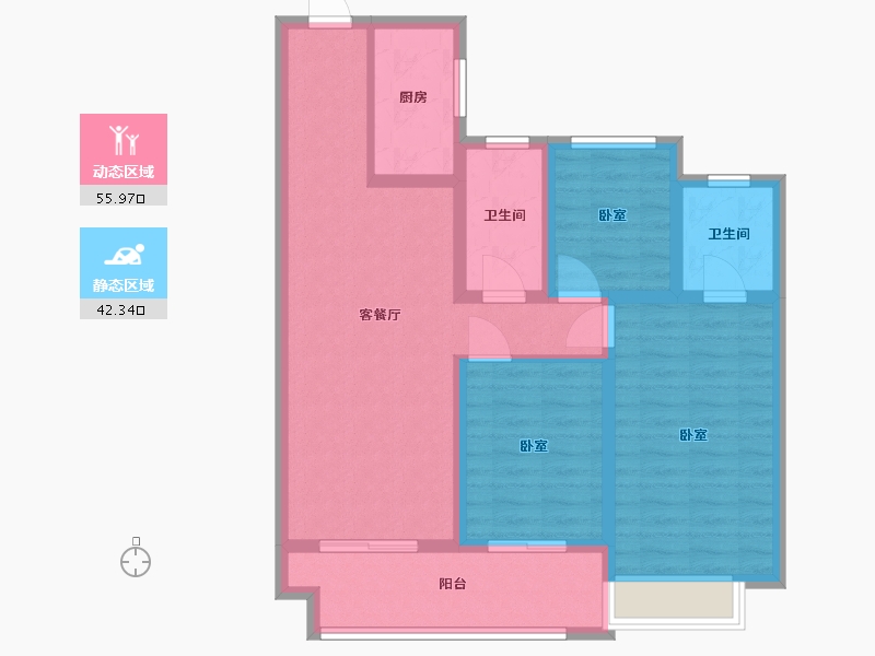 江苏省-镇江市-中建大观京江府-87.00-户型库-动静分区