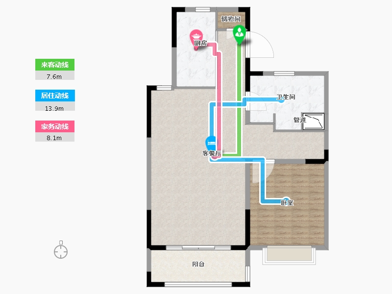 江苏省-苏州市-水月源岸花园-114.00-户型库-动静线