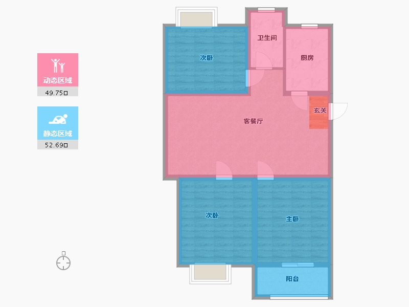 江苏省-盐城市-华兴水岸华庭-92.17-户型库-动静分区